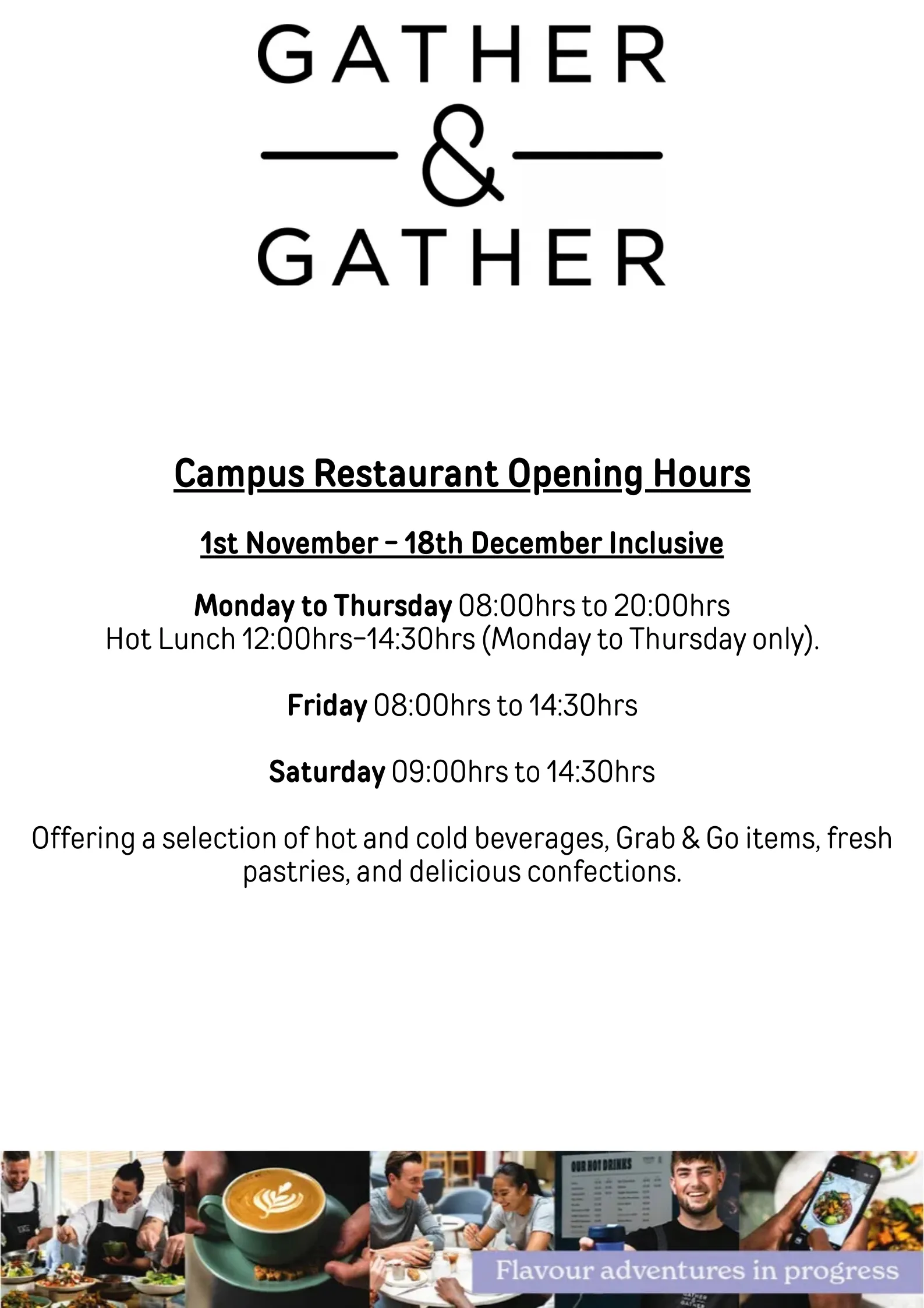 Gather & Gather Opening Hours